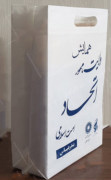 بگ پارچه ای 50*45 عمودی دسته پانچ سه طرف کاست (تا 300 عدد)
